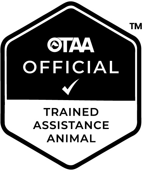 OTAA Official Trained Assistance Animal badge